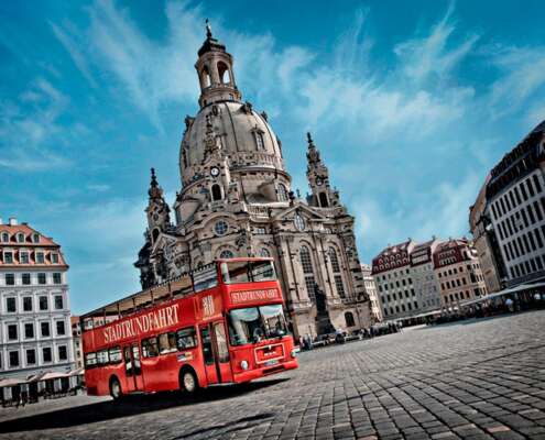 Große Stadtrundfahrt mit den Roten Doppeldeckern Dresden