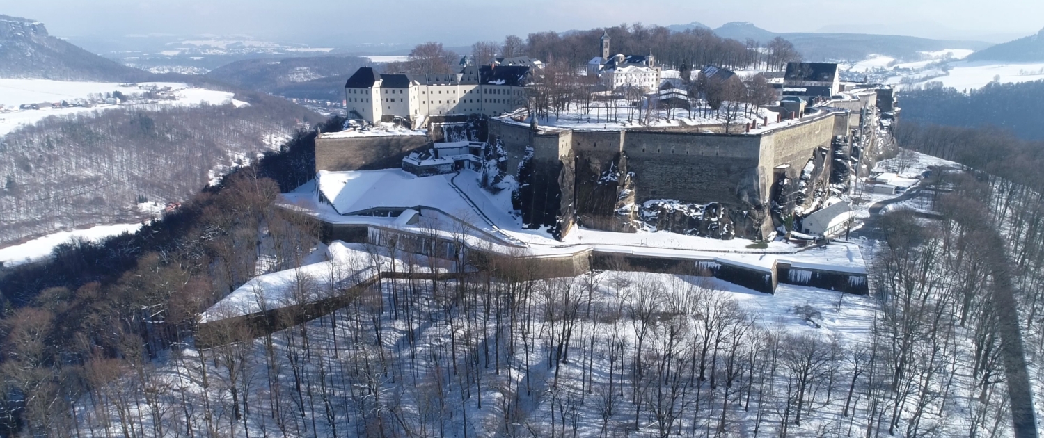 Festung Königstein im Winter
