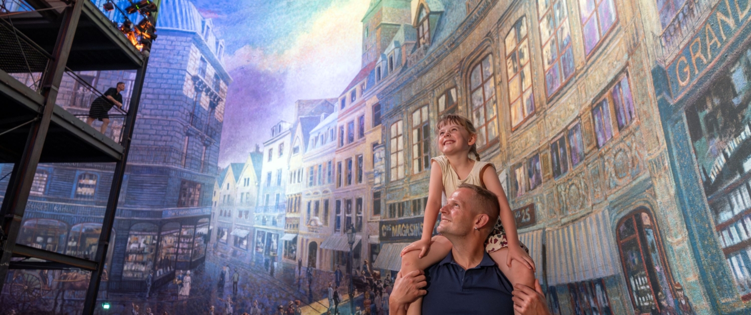 Familie im Panorama DIE KATHEDRALE VON MONET