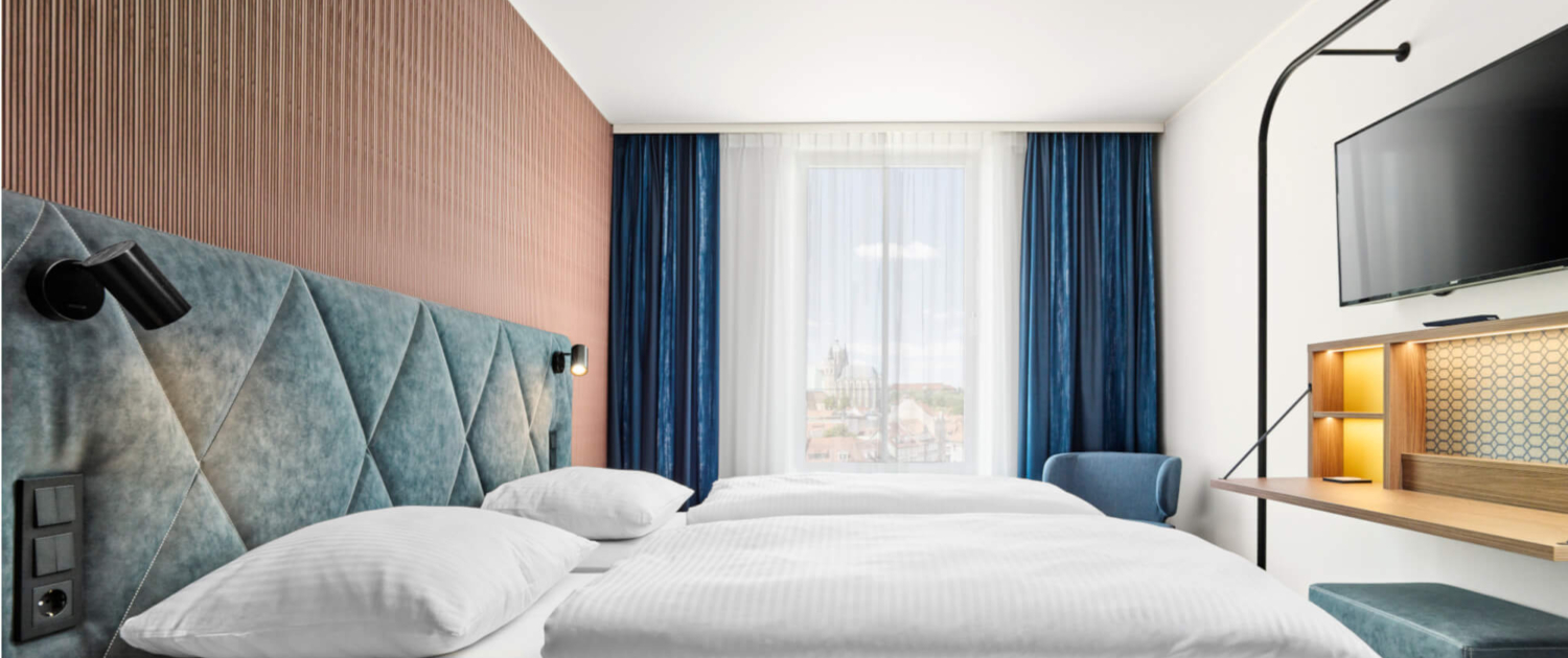 Zimmerbeispiel vom H2 Hotel Erfurt Zimmeransicht