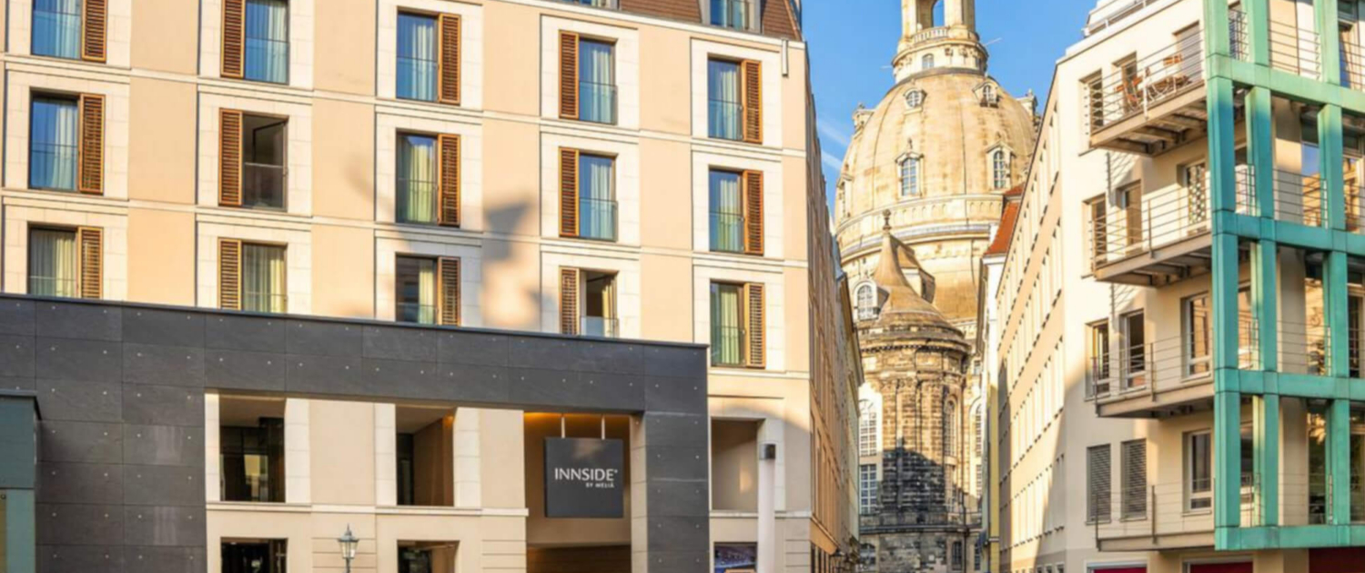 Außenansicht vom INNSiDE by Meliá Dresden Außenansicht vom INNSiDE by Meliá Dresden