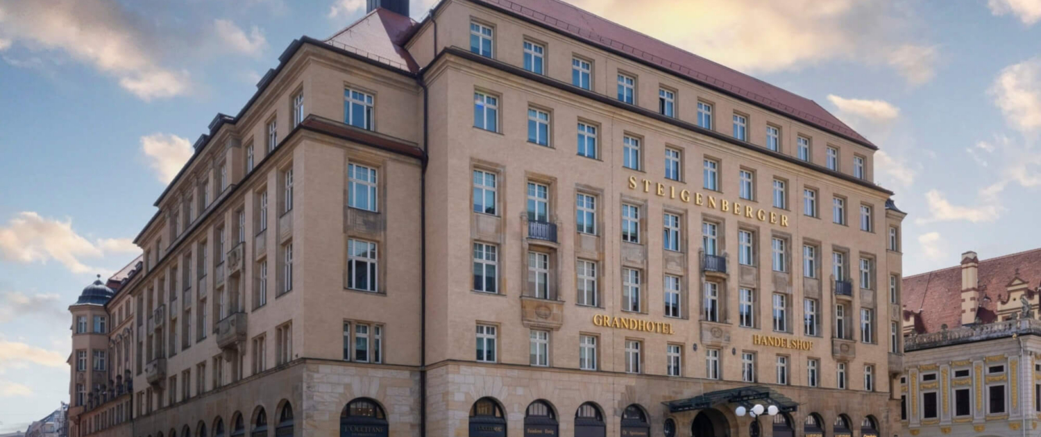 Außenansicht vom Steigenberger Icon Grandhotel Handelshof Leipzig Außenansicht vom Steigenberger Icon Grandhotel Handelshof Leipzig