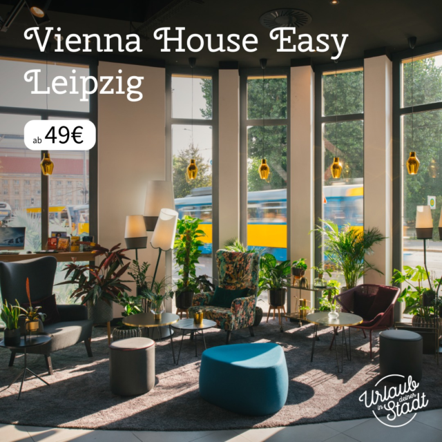 Vienna House Easy by Wyndham
Region 04 Leipzig 📍

Leipzig ist jung, kreativ und ein bisschen ungezogen. Digitaler Nomade, Netflixer, Youtuber oder lieber Kaffee, Kneipen und Kultur? Alles geht. Sie wollen Leipzig entdecken und erleben – mit einem Klick, einem Griff, einem Schritt, einfach und bequem? Dann ist das lässige neue Vienna House Easy im Zentrum Ihre Homebase auf Zeit: Insgesamt 205 Zimmer, kostenfreies WLAN, Frühstücksrestaurant im Bäckereistil, Wiener Kaffeehaus und Lobby-Bar.

Features:
-zentrale Lage am Bahnhof in Leipzig📍
-Frühstücksrestaurant im Bäckereistil und Terrasse🍽
-Bar🍹, Wiener Kaffeehaus☕
-Tiefgaragen Parkplätze🅿️

Buchbar auf unserer Website (Link in der Bio)!

Bilder: @viennahouseeasyleipzig 

#uids #urlaubindeinerstadt #uids2025
#urlaub #kurztrip #hotelbar #städtetrip #erlebnisse #leipzigcity #sachsen #Leipzig #wyndhamhotel