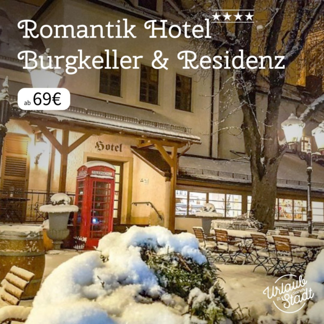 Romantik Hotel Burgkeller & Residenz Kerstinghaus
Region 01 Meißen📍

Hoch über der Wein- und Porzellanstadt Meißen begrüßt Sie das privat geführte Hotel in einzigartiger Lage neben dem Dom und der Albrechtsburg. Alle Zimmer sind ruhig gelegen und bieten einen traumhaften Blick. Genießen Sie herzliche Gastfreundschaft, ein abwechslungsreiches kulinarisches Angebot und das Rundum-Verwöhnpaket im RosenSpa.

Features:
-zentrale Lage in Meißen, mit Stadtblick📍
-inklusive Frühstück🥐
-Restaurant🍽 und Bar🍹
-Bowlingbahn
-Wellness💆, Fitness🏋 und Sauna🧖‍♂️
Zusatzangebote: 
4-Gang-Menü, 3er-Weinprobe

Buchbar auf unserer Website (Link in der Bio)!

Bilder: @romantikhotel.burgkeller 

#uids #urlaubindeinerstadt #uids2025
#urlaub #kurztrip #hotelbar #städtetrip #erlebnisse #meissen #meißen @romantikhotel.burgkeller